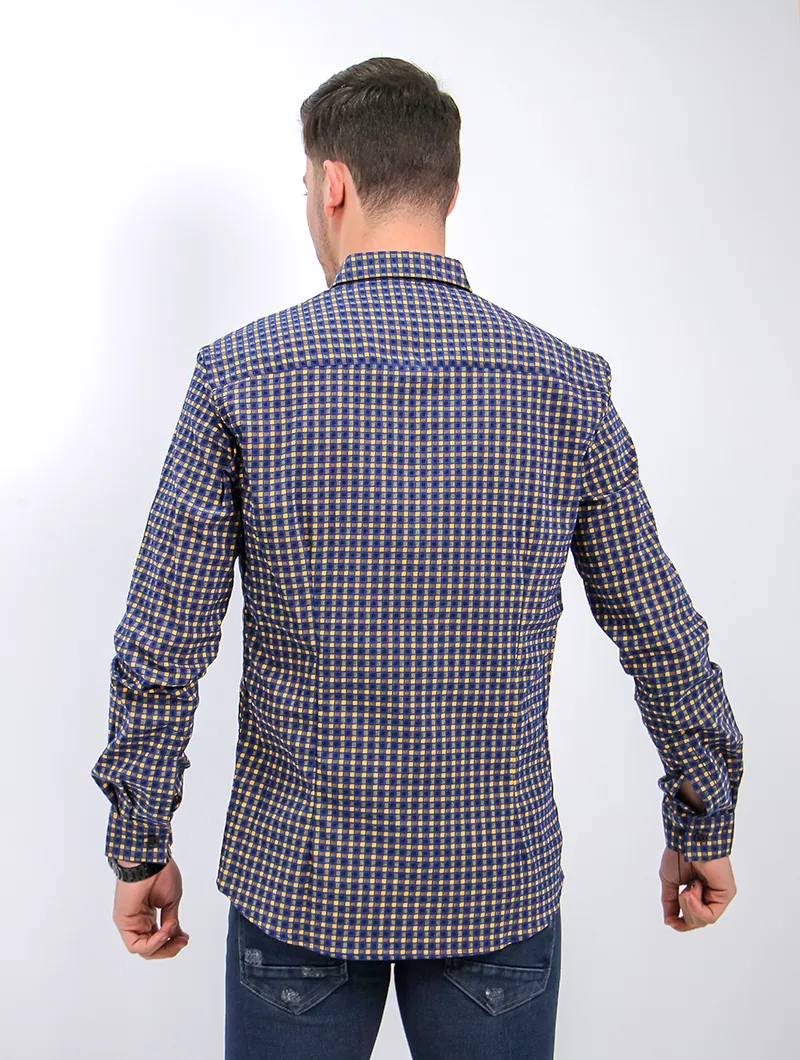 Chemise regular imprimé carreau